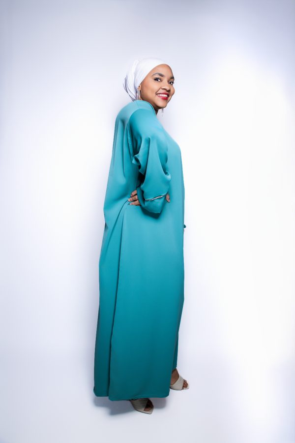 Abaya aux poignets pailletés – Image 2
