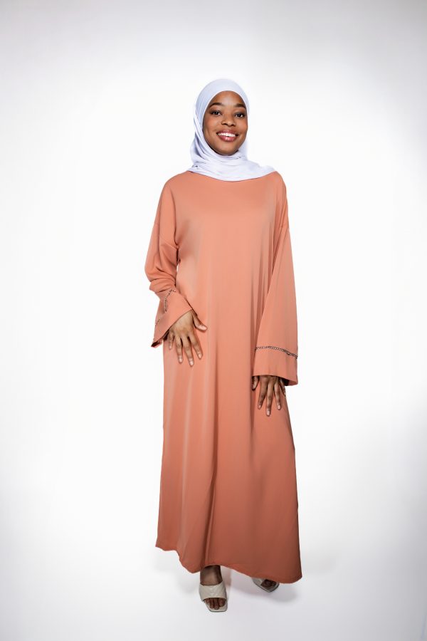 Abaya aux poignets pailletés – Image 5