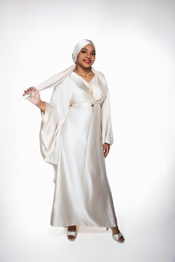 Abaya avec châle et ceinture intérieure  – Image 9