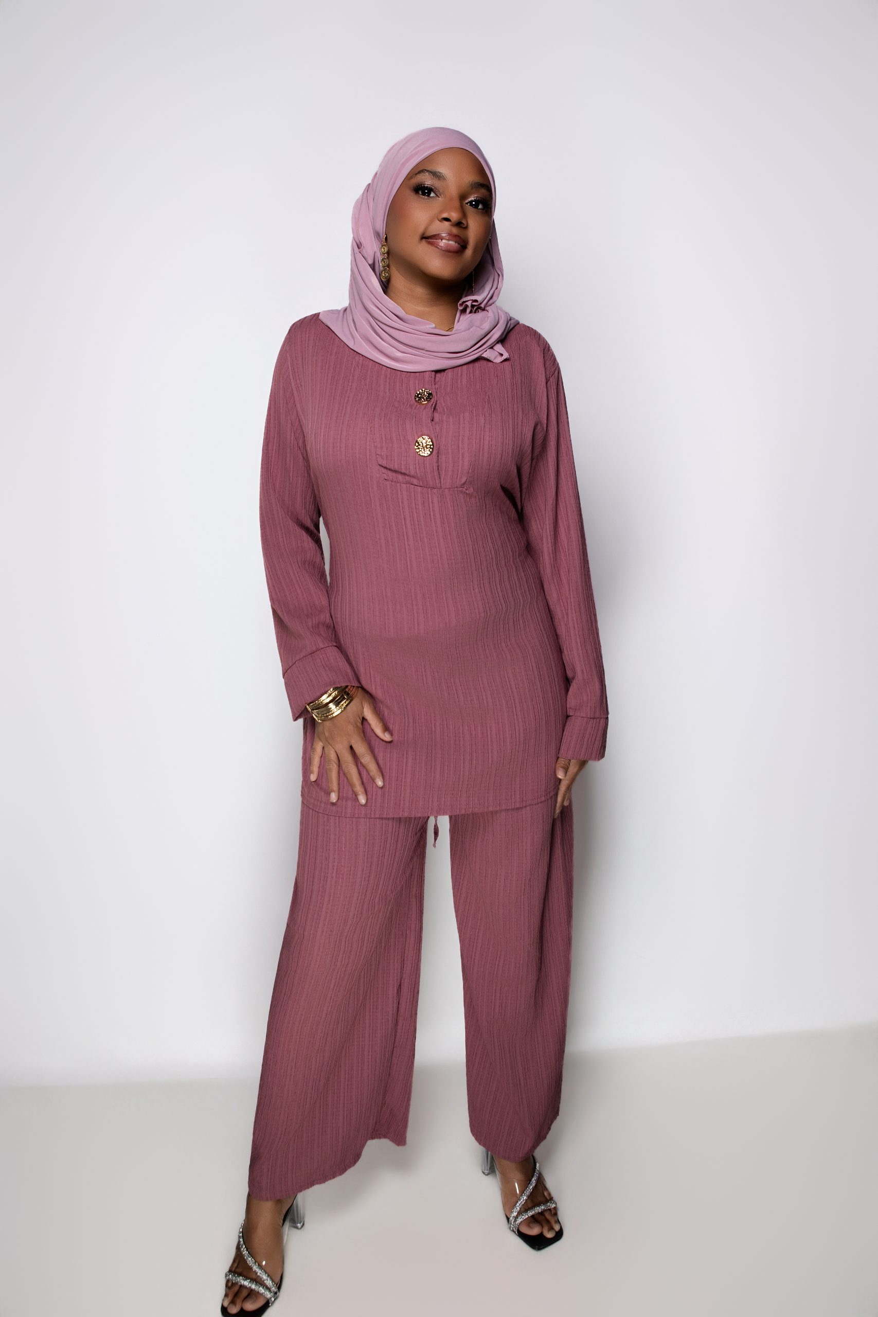 Ensemble Robe-Pantalon Élégant – Image 6