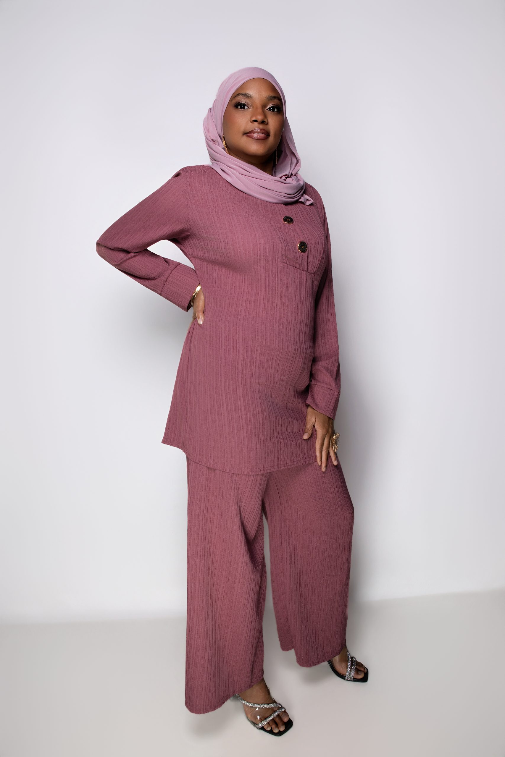 Ensemble Robe-Pantalon Élégant – Image 7